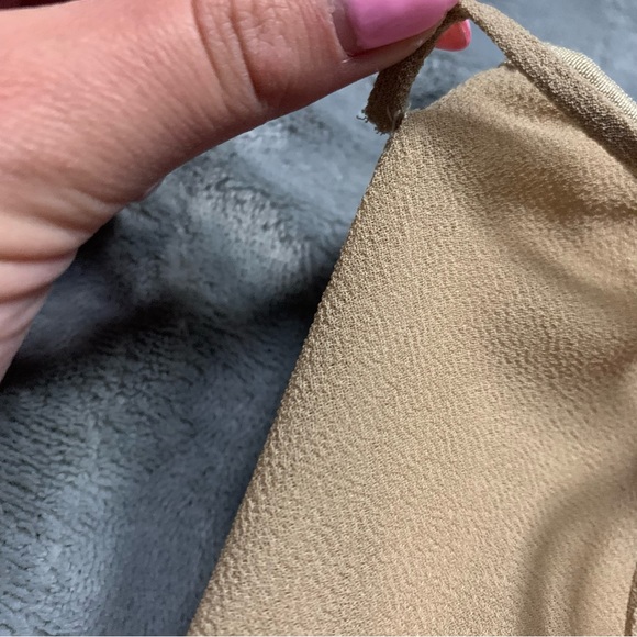 🖤Tan Tie Back Midi Length Skirt - Picture 7 of 8